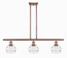 Innovations Lighting 516-3I-AC-G556-6CL - Rochester - 3 Light - 36 inch - Antique Copper - Cord hung - Island Light