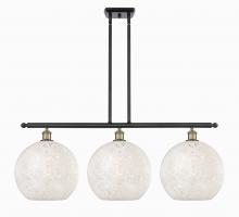 Innovations Lighting 516-3I-BAB-G1216-12WM - White Mouchette - 3 Light - 39 inch - Black Antique Brass - Stem Hung - Island Light