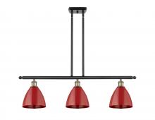 Innovations Lighting 516-3I-BAB-MBD-75-RD - Plymouth - 3 Light - 36 inch - Black Antique Brass - Cord hung - Island Light