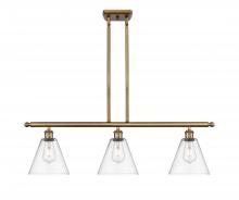 Innovations Lighting 516-3I-BB-GBC-82 - Berkshire - 3 Light - 36 inch - Brushed Brass - Cord hung - Island Light