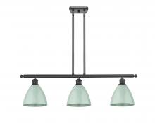 Innovations Lighting 516-3I-BK-MBD-75-SF - Plymouth - 3 Light - 36 inch - Matte Black - Cord hung - Island Light