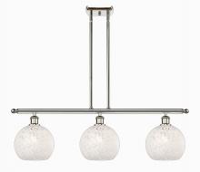 Innovations Lighting 516-3I-PN-G1216-8WM - White Mouchette - 3 Light - 36 inch - Polished Nickel - Stem Hung - Island Light