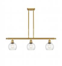 Innovations Lighting 516-3I-SG-G124-6 - Athens - 3 Light - 36 inch - Satin Gold - Cord hung - Island Light