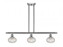 Innovations Lighting 516-3I-SN-G555-6CL - Ithaca - 3 Light - 36 inch - Brushed Satin Nickel - Cord hung - Island Light