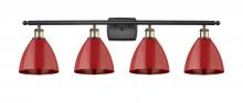 Innovations Lighting 516-4W-BAB-MBD-75-RD - Plymouth - 4 Light - 38 inch - Black Antique Brass - Bath Vanity Light