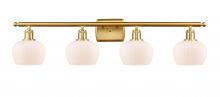 Innovations Lighting 516-4W-SG-G91 - Fenton - 4 Light - 37 inch - Satin Gold - Bath Vanity Light