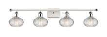 Innovations Lighting 516-4W-WPC-G555-6CL - Ithaca - 4 Light - 36 inch - White Polished Chrome - Bath Vanity Light