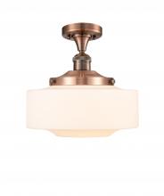 Innovations Lighting 517-1CH-AC-G691-12 - Bridgeton - 1 Light - 12 inch - Antique Copper - Semi-Flush Mount