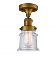 Innovations Lighting 517-1CH-BB-G184S - Canton - 1 Light - 6 inch - Brushed Brass - Semi-Flush Mount