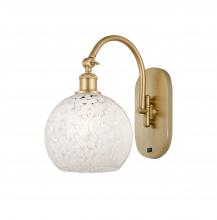 Innovations Lighting 518-1W-SG-G1216-8WM - White Mouchette - 1 Light - 8 inch - Satin Gold - Sconce