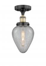 Innovations Lighting 616-1F-BAB-G165 - Geneseo - 1 Light - 7 inch - Black Antique Brass - Semi-Flush Mount