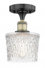 Innovations Lighting 616-1F-BAB-G402 - Niagara - 1 Light - 7 inch - Black Antique Brass - Semi-Flush Mount