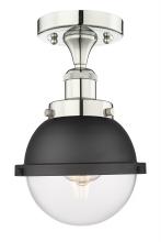 Innovations Lighting 616-1F-PN-HFS-62-BK - Edison - 1 Light - 7 inch - Polished Nickel - Semi-Flush Mount