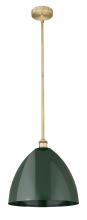 Innovations Lighting 616-1S-BB-MBD-16-GR - Plymouth - 1 Light - 16 inch - Brushed Brass - Cord hung - Mini Pendant