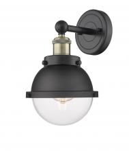 Innovations Lighting 616-1W-BAB-HFS-62-BK - Edison - 1 Light - 7 inch - Black Antique Brass - Sconce