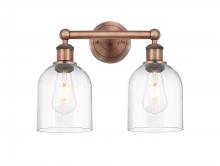 Innovations Lighting 616-2W-AC-G558-6CL - Bella - 2 Light - 15 inch - Antique Copper - Bath Vanity Light