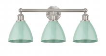 Innovations Lighting 616-3W-SN-MBD-75-SF - Plymouth - 3 Light - 26 inch - Satin Nickel - Bath Vanity Light