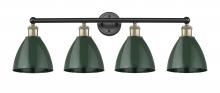 Innovations Lighting 616-4W-BAB-MBD-75-GR - Plymouth - 4 Light - 35 inch - Black Antique Brass - Bath Vanity Light