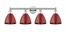 Innovations Lighting 616-4W-PN-MBD-75-RD - Plymouth - 4 Light - 35 inch - Polished Nickel - Bath Vanity Light