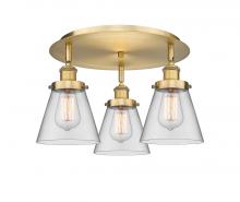 Innovations Lighting 916-3C-BB-G62 - Cone - 3 Light - 18 inch - Brushed Brass - Flush Mount