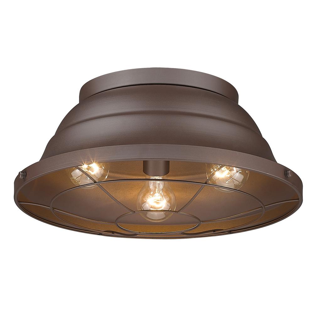 Bartlett Outdoor Flush Mount in Textured Bronze