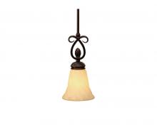 Golden 8106-M1L CDB - Torbellino Mini Pendant in Cordoban Bronze with Remolino Glass