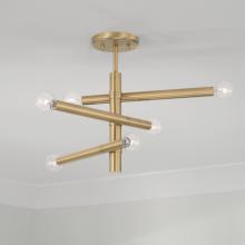 Capital 251261AD - 6-Light Modern Sputnik Semi-Flush in Aged Brass