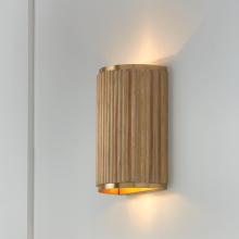 Capital 650721WS - 2-Light Sconce in Matte Brass and Handcrafted Mango Wood in White Wash