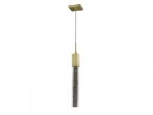 Avenue Lighting HF1901-1-GL-BB - The Original Glacier Collection 12"  Pendant in Brushed Brass with Bubble Crystal