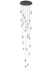 Avenue Lighting HF3925-BK - Beluga 25-Light Multi Pendant in Black with Acrylic Faceted Spheres
