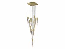 Avenue Lighting HF1905-13-AP-BB-C - The Original Aspen Collection Brushed Brass 13 Light Pendant Fixture with Clear Crystal