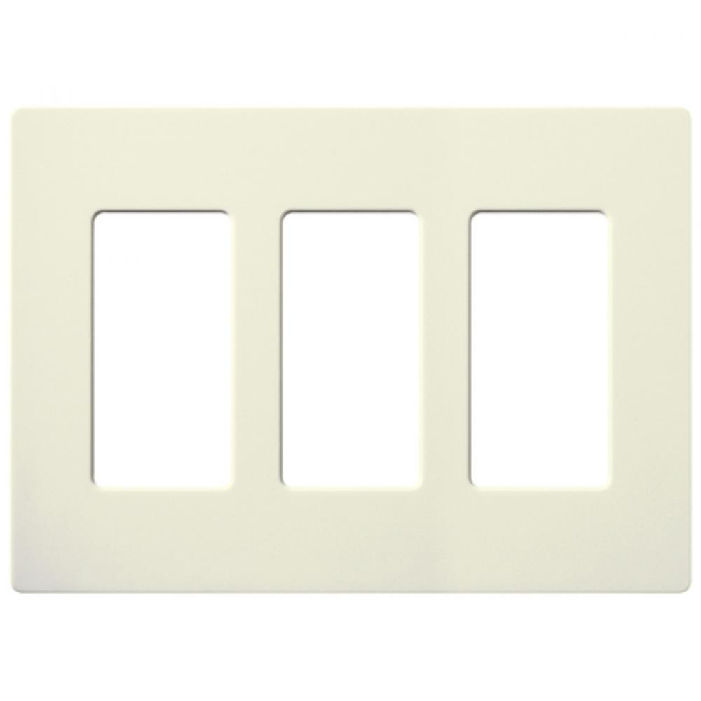 SATIN COLOR 3-GANG WALLPLATE BISCUIT