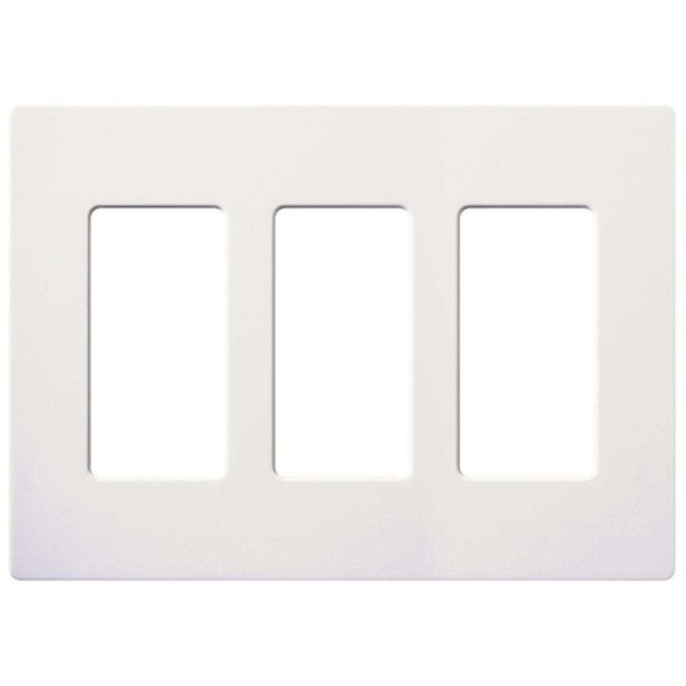 SATIN COLOR 3-GANG WALLPLATE SNOW