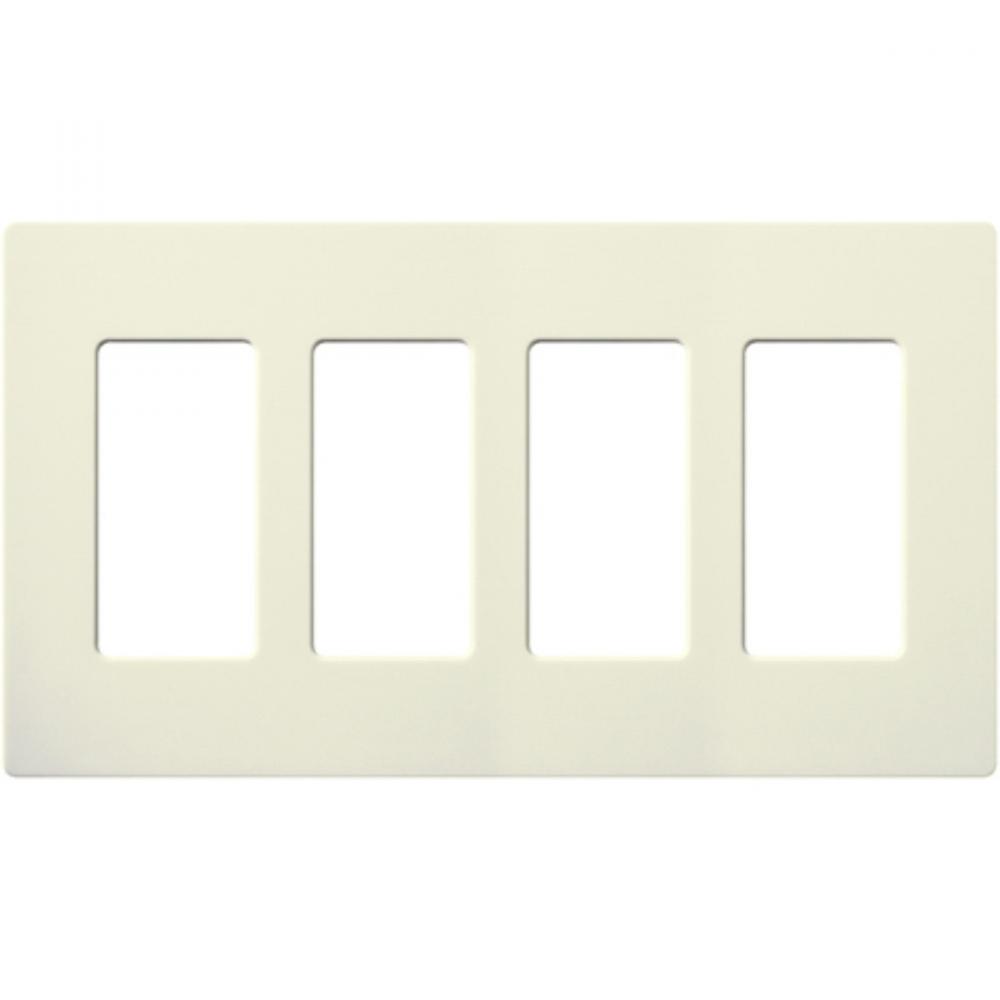 SATIN COLOR 4-GANG WALLPLATE BISCUIT