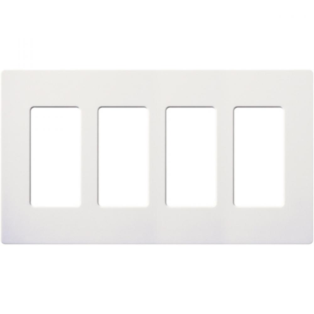 SATIN COLOR 4-GANG WALLPLATE SNOW