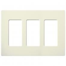 Lutron Electronics SC-3-BI - SATIN COLOR 3-GANG WALLPLATE BISCUIT