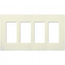 Lutron Electronics SC-4-BI - SATIN COLOR 4-GANG WALLPLATE BISCUIT