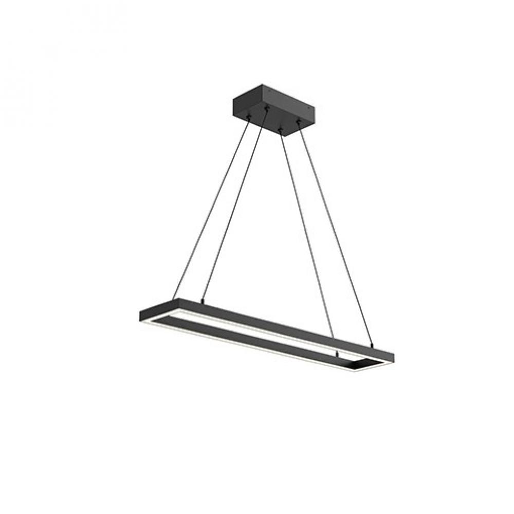 Piazza 30-in Black LED Pendant