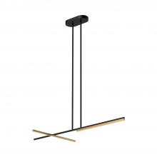 Kuzco Lighting Inc LP28748-BK/BG-UNV - Shift 48-in Black/Brushed Gold LED Linear Pendant