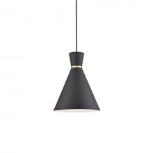 Kuzco Lighting Inc 493210-BK/GD - Vanderbilt 10-in Black With Gold Detail 1 Light Pendant