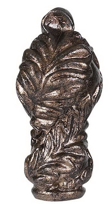 2.5" Metal Cast Finial in Rust Finish