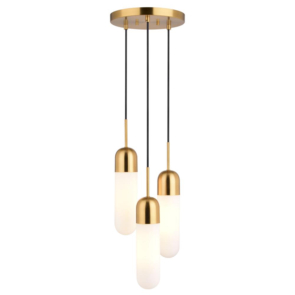 Thalia 10-in. 3 Light Pendant Antique Gold