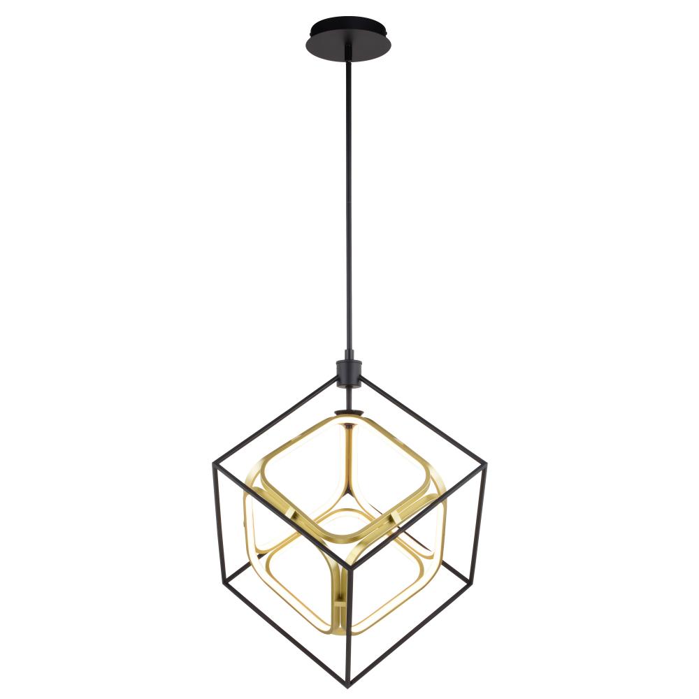 Anson 20-in. LED Pendant Matte Black and Gold