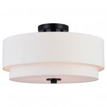 Vaxcel International C0281 - Burnaby 16-in Semi-Flush Mount Black