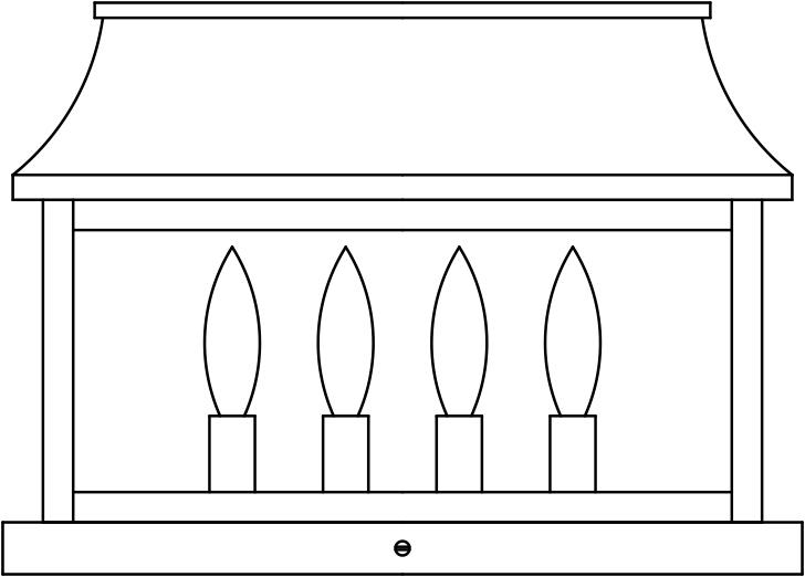 15" Providence column mount