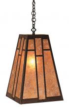 Arroyo Craftsman AH-12RM-BK - 12" asheville hanging pendant