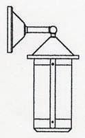 Arroyo Craftsman BB-7LWTN-N - 7" berkeley long body wall mount - wet rated