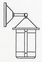 Arroyo Craftsman BB-8WOF-N - 8" berkeley wall mount - wet rated