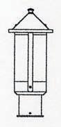 Arroyo Craftsman BP-6LOF-P - 6" berkeley long body post mount