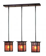 Arroyo Craftsman HICH-4L/3DTF-VP - 4" huntington 3 light in-line, double t-bar overlay